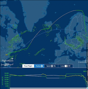 aereo russo volato a washington