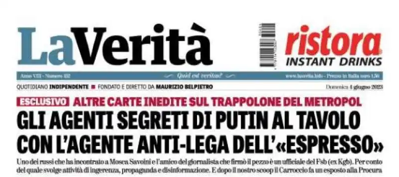 AGENTI SEGRETI AL TAVOLO DEL METROPOL - SECONDA PUNTATA DELL INCHIESTA DELLA VERITA