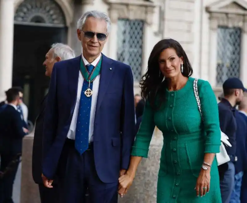 andrea bocelli e signora 