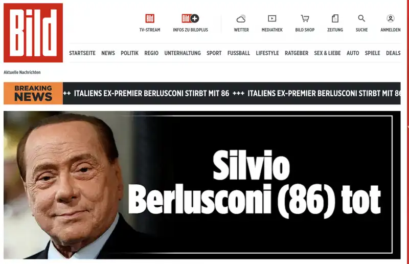 ANNUNCIO MORTE SILVIO BERLUSCONI - bild 