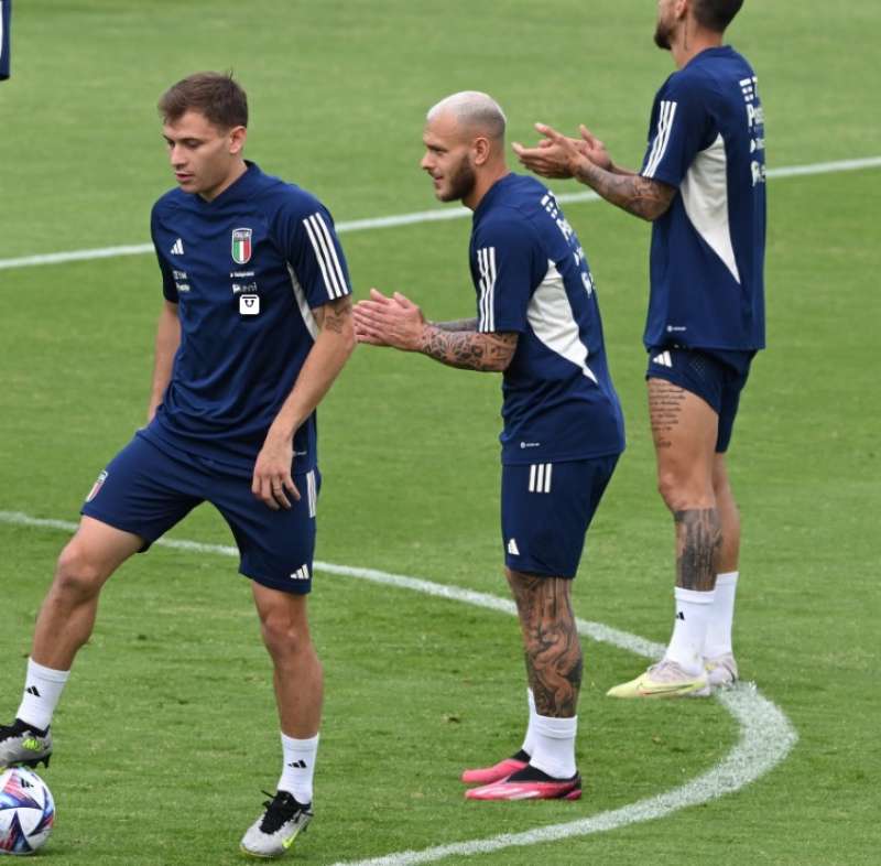 AZZURRI IN ALLENAMENTO.