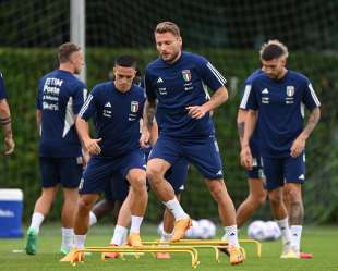 AZZURRI IN ALLENAMENTO.