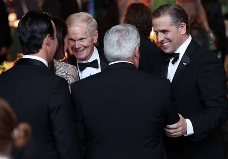 bill neslon e hunter biden cena di gala alla casa bianca