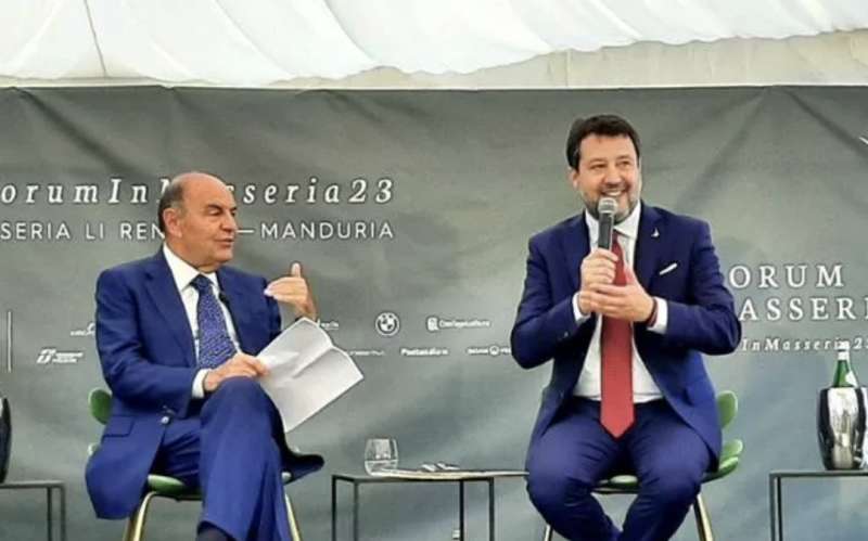 BRUNO VESPA MATTEO SALVINI