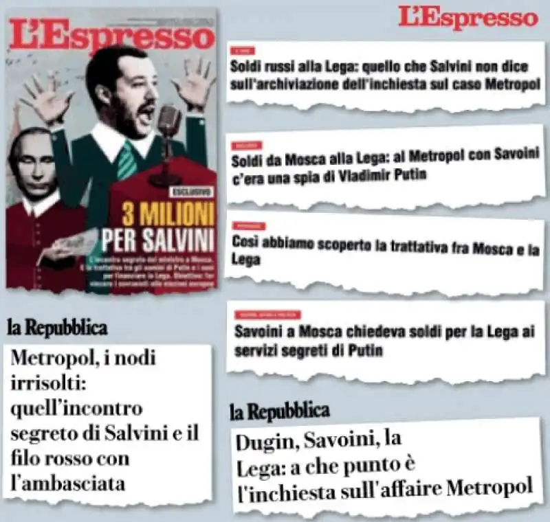 CAMPAGNA DI REPUBBLICA E ESPRESSO SUL CASO METROPOL