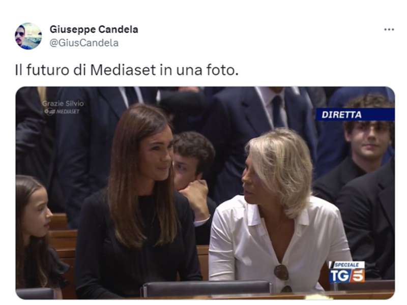 candela tweet su silvia toffanin e maria de filippi ai funerali di silvio berlusconi 21