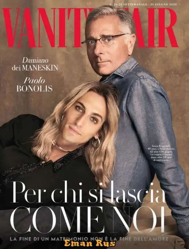 COPERTINA FAKE DI VANITY FAIR CON FEDEZ E LUIS SAL AL POSTO DI PAOLO BONOLIS E SONIA BRUGANELLI