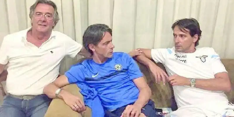 filippo e simone inzaghi  e il padre giancarlo 3