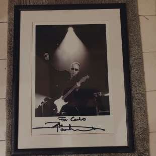 FOTO CON DEDICA DI PETE TOWNSHEND REGALATA A CARLO VERDONE