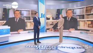 francesco vecchi e federica panicucci annunciano la morte di silvio berlusconi su canale 5