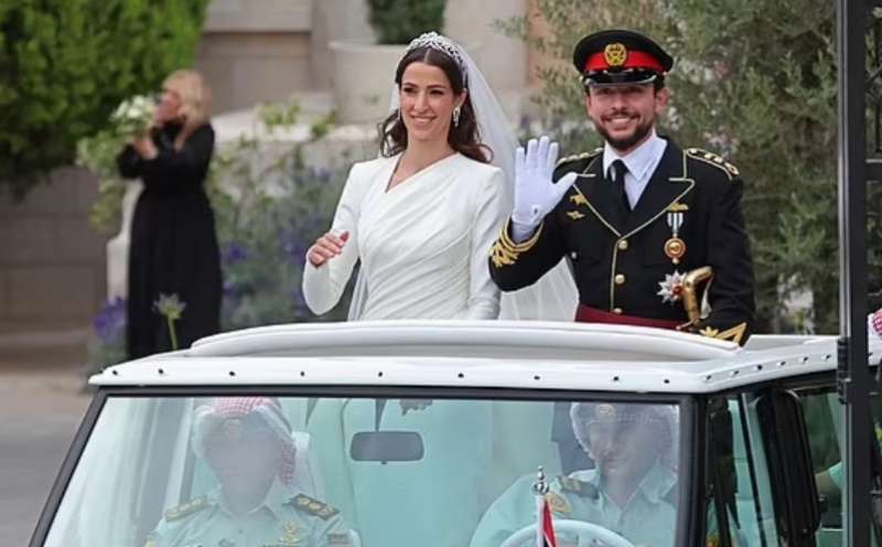 giordania, matrimonio del principe hussein di giordania con rajwa al saif 16