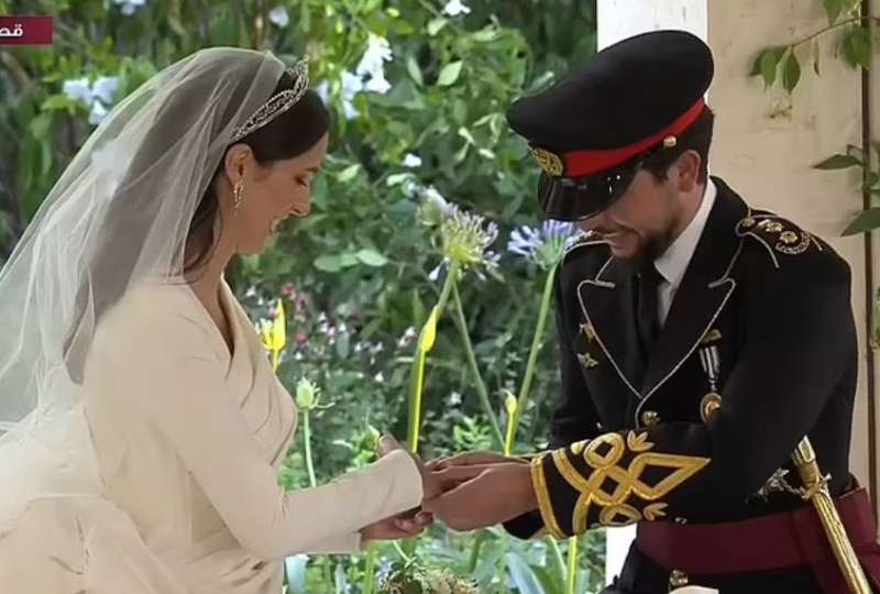 giordania, matrimonio del principe hussein di giordania con rajwa al saif 3