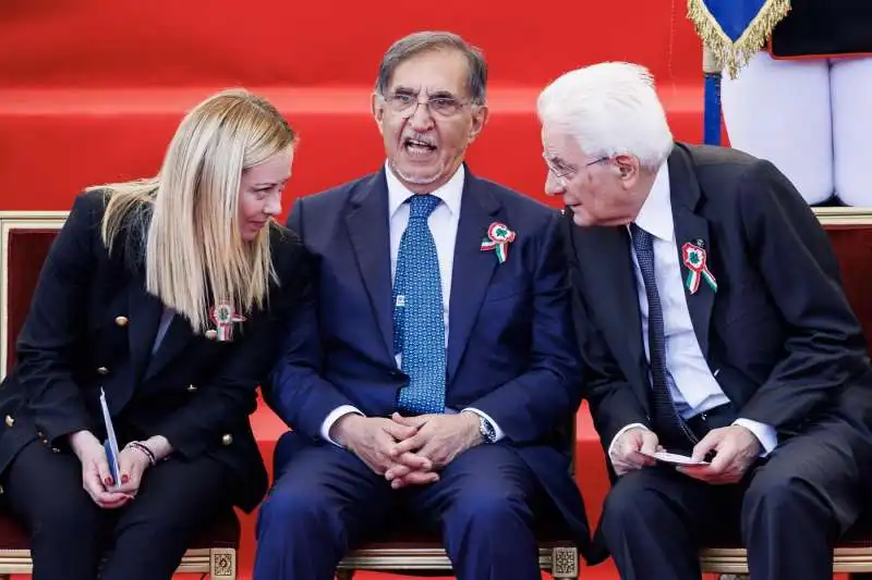 giorgia meloni ignazio la russa sergio mattarella   parata 2 giugno 