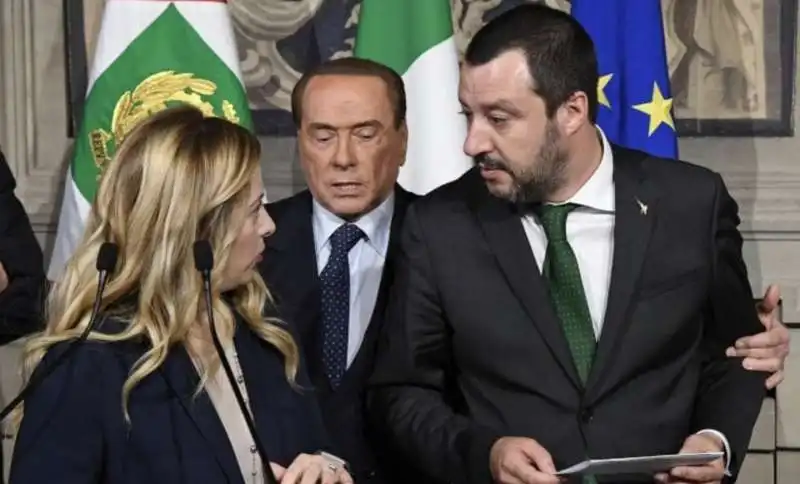 giorgia meloni   silvio berlusconi   matteo salvini 