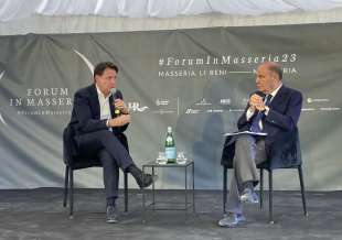 giuseppe conte ospite di bruno vespa al forum in masseria 2