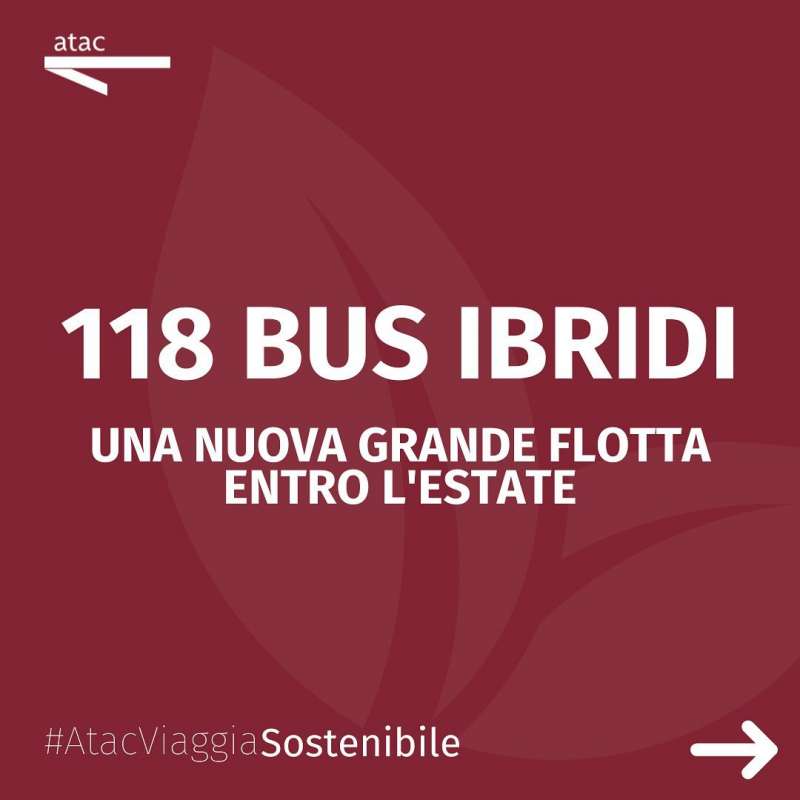 i nuovi bus ibridi di atac su instagram