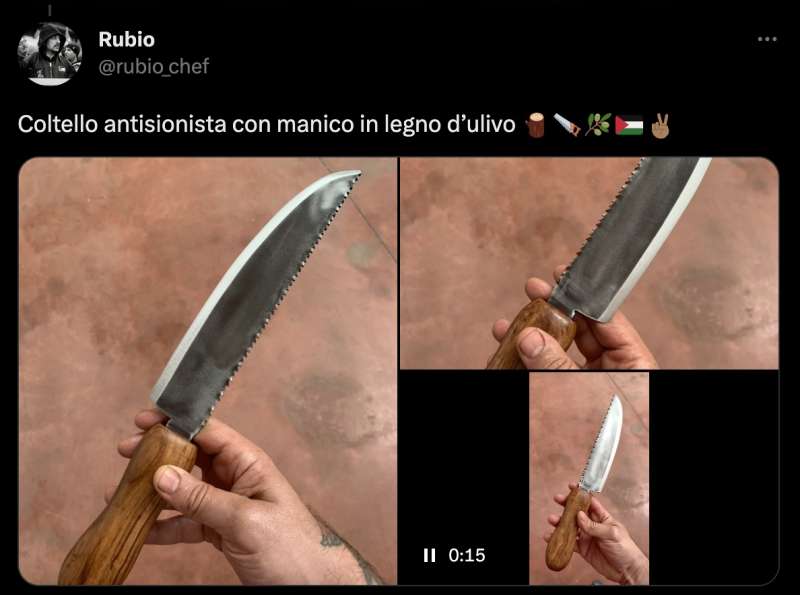 IL COLTELLO ANTISIONISTA DI CHEF RUBIO