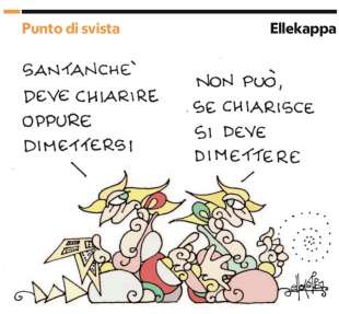 IL SERVIZIO DI REPORT SU DANIELA SANTANCHE - VIGNETTA DI ELLEKAPPA