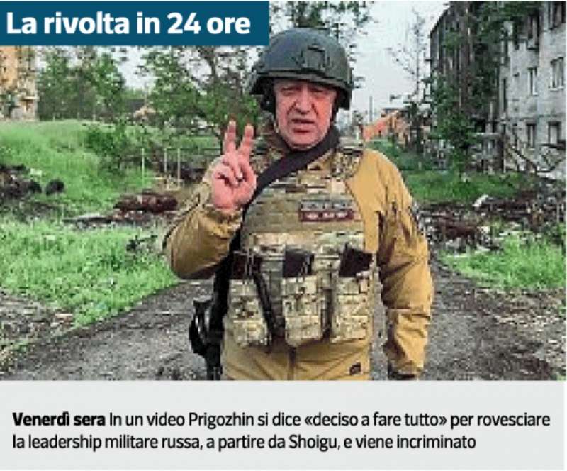 la rivolta di prigozhin la cronistoria 1 di 6