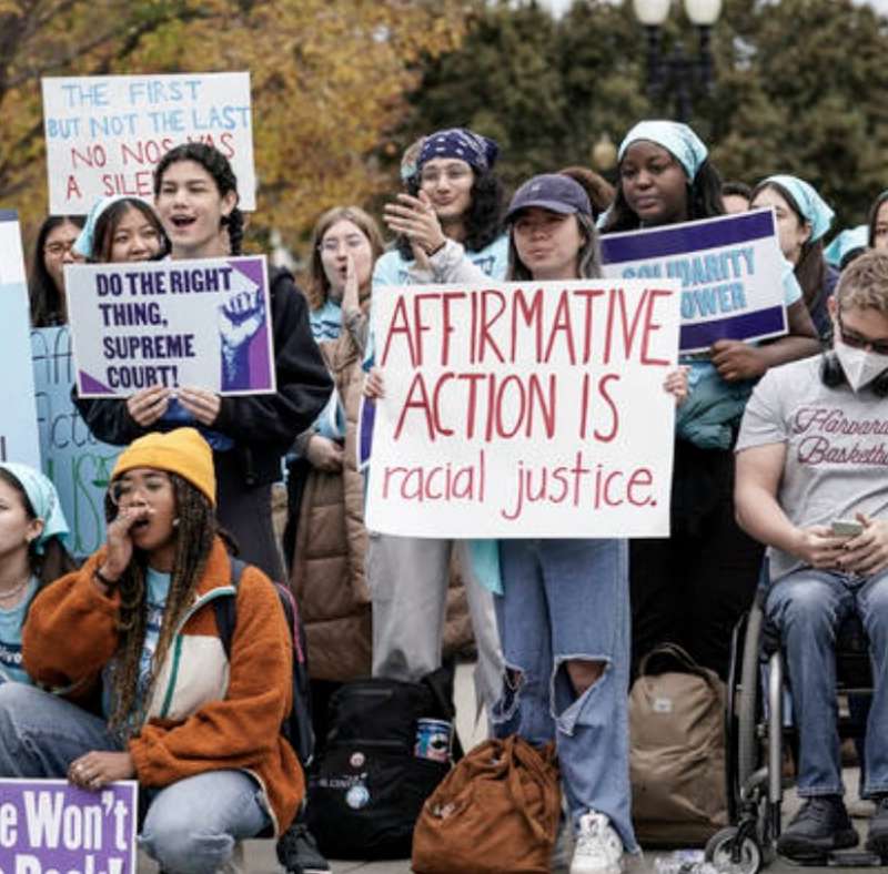 manifestazione per la affirmative action.