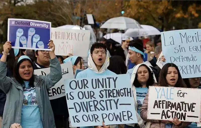 manifestazione per la affirmative action. 