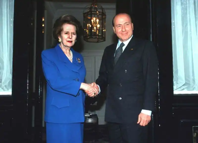 Margaret Thatcher e Silvio Berlusconi