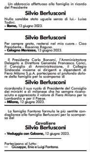 necrologi di silvio berlusconi corriere della sera 14 giugno 2023 3