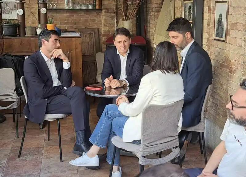 nicola fratoianni giuseppe conte roberto gravina  elly schlein.  