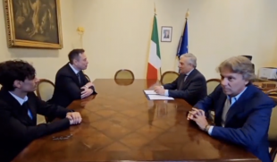 NICOLA PORRO AL TAVOLO CON ANTONIO TAJANI ED ELON MUSK