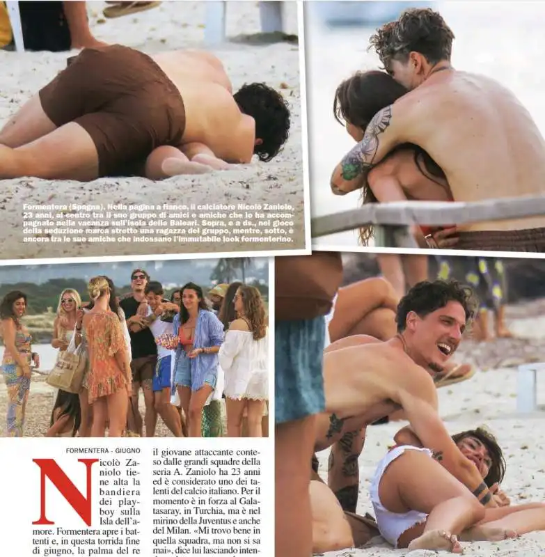 nicolo zaniolo a formentera circondato da gnocche   foto chi    1