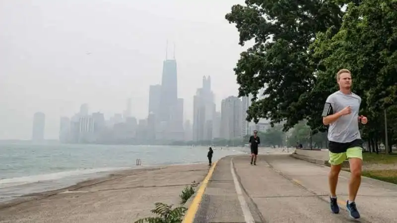 nube di fumo a chicago.