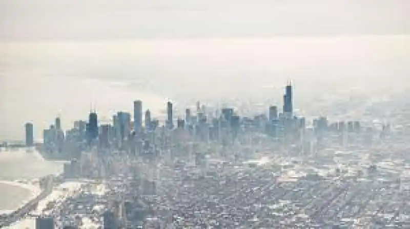 nube di fumo a chicago. 