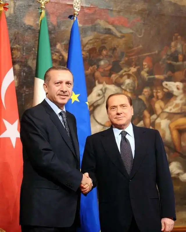 recep tayyip erdogan con silvio berlusconi 