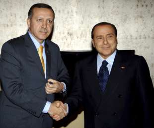 recep tayyip erdogan con silvio berlusconi