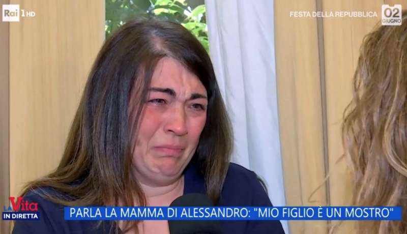 sabrina paulis, madre di alessandro impagnatiello, a la vita in diretta 2