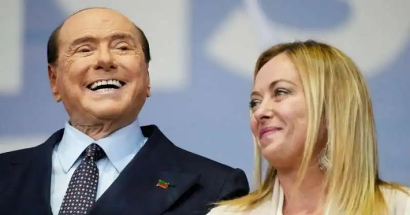 silvio berlusconi giorgia meloni 