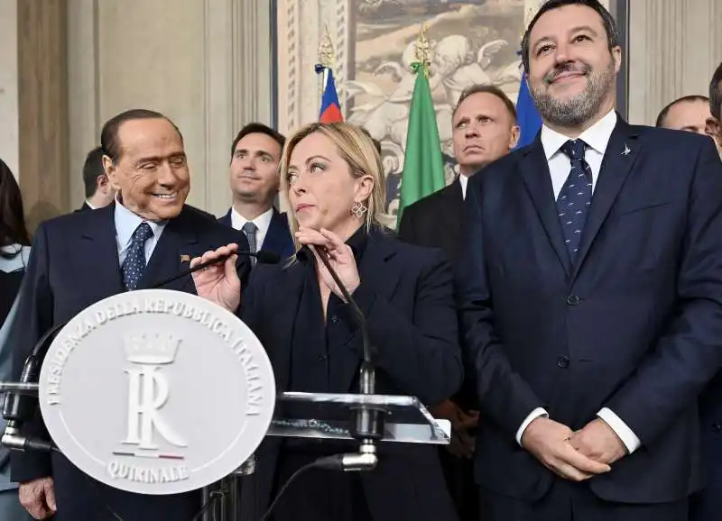 silvio berlusconi   giorgia meloni   matteo salvini  