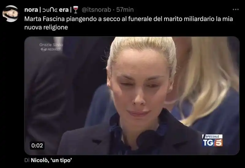 tweet su marta fascina ai funerali di silvio berlusconi   5