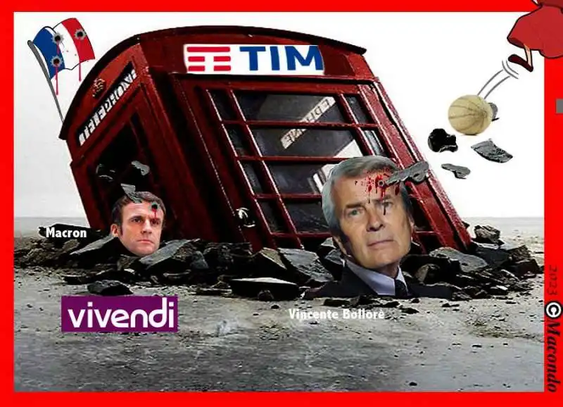 Vincent Bollore - Emmanuel Macron - Vivendi Tim -poste by macondo