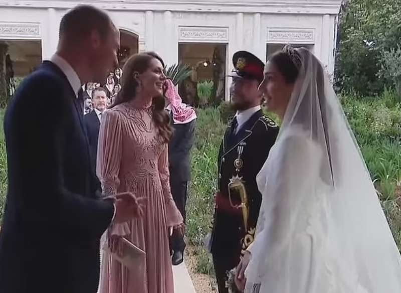 william e kate al matrimonio del principe hussein di giordania con rajwa al saif