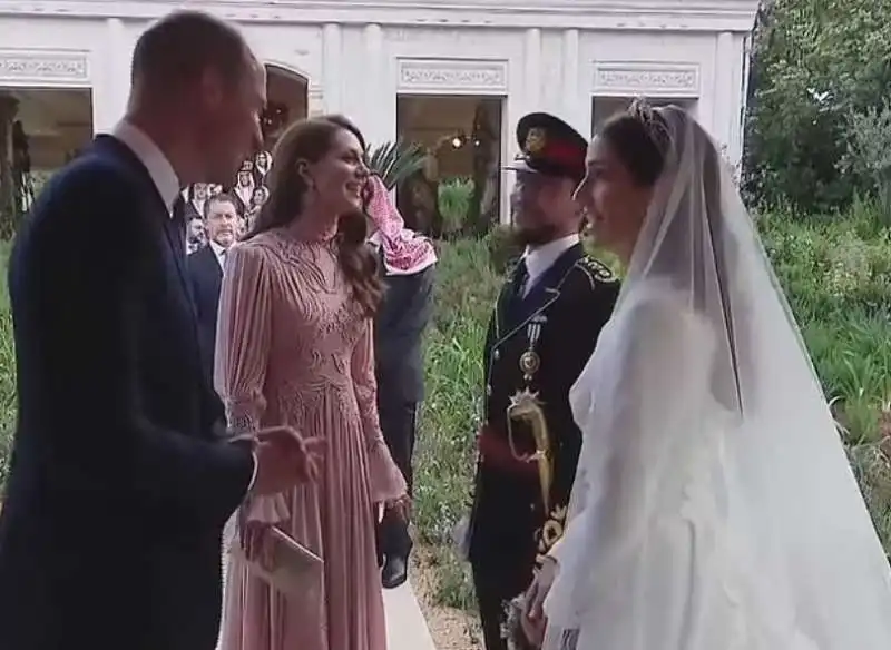 william e kate al matrimonio del principe hussein di giordania con rajwa al saif   