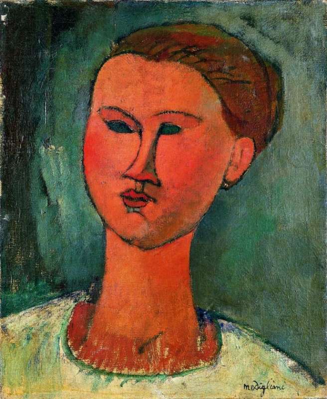 amedeo modigliani testa di giovane donna