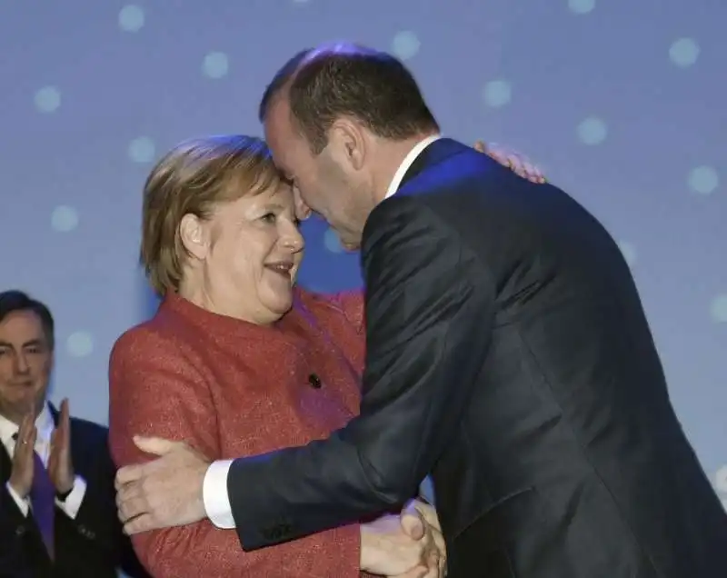 angela merkel   manfred weber  