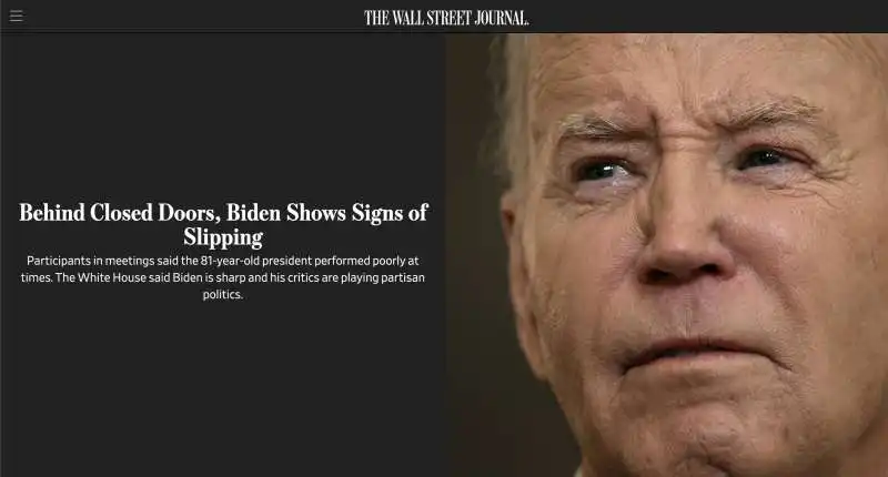 ARTICOLO DEL WALL STREET JOURNAL SU JOE BIDEN 