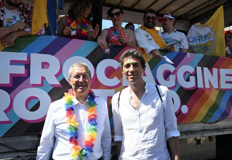 benedetto della vedova e riccardo magi al roma pride