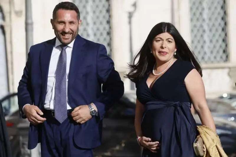 chiara colosimo con il marito   ricevimento quirinale 2 giugno 2024   foto lapresse  