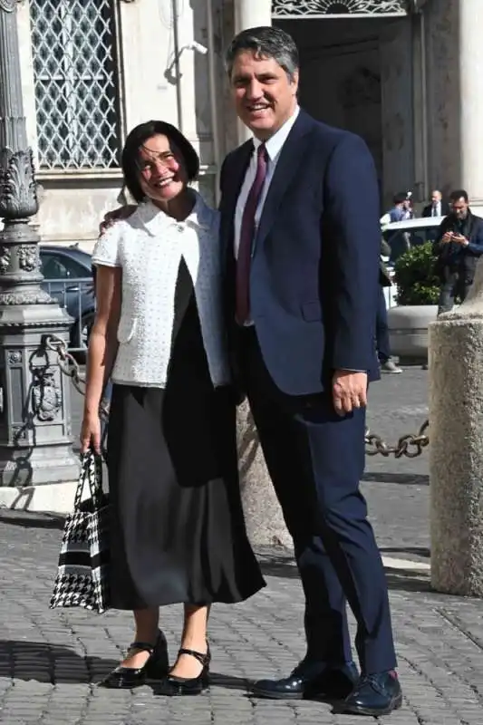 davide maria desario con la moglie nadia    ricevimento quirinale 2 giugno 2024   