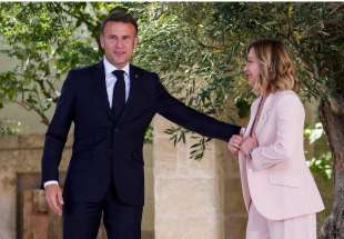 emmanuel macron giorgia meloni - g7 borgo egnazia