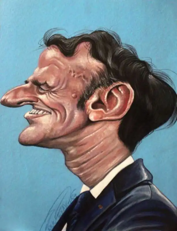 EMMANUEL MACRON - ILLUSTRAZIONE DI FRANCESCO FRANK FEDERIGHI 