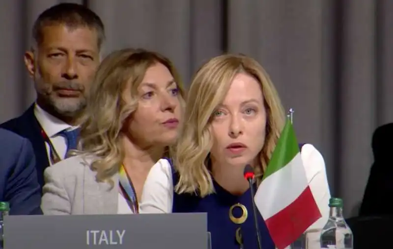 fabrizio alfano   patrizia scurti   giorgia meloni in svizzera al summit per la pace   